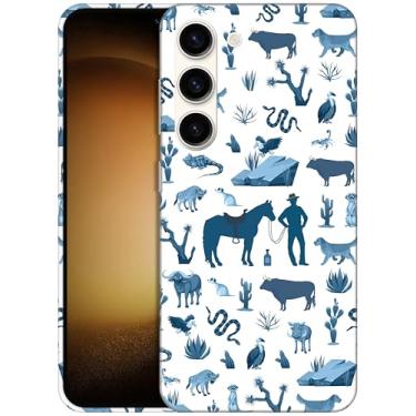 Imagem de GlamCase Capa para Samsung Galaxy S23 5G, Galaxy S23 - Design de padrão animal do deserto do Oeste Selvagem impresso fino e elegante bonito plástico rígido designer capa de telefone traseira para