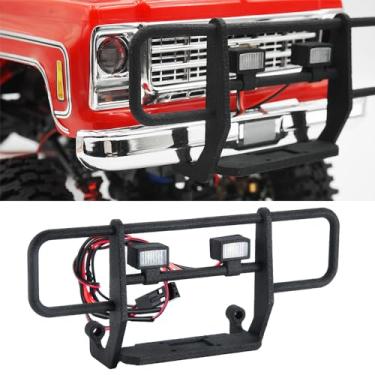 Imagem de Zolikar RC Front Bumper Set with LED Lights Body Protection for TRX4M Upgrades K10 1/18 Scale RC Crawler Car Accessories