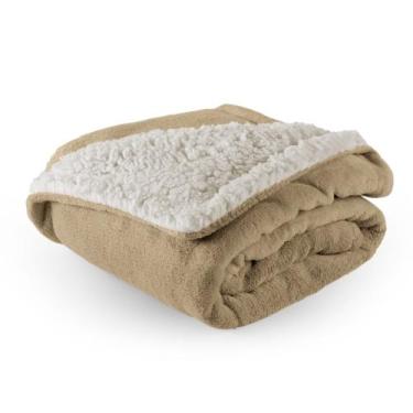 Imagem de Manta Sherpa Para Bebe Dupla Face - REMI ENXOVAIS, bege