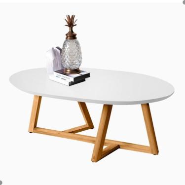 Imagem de Mesa Oval De Centro Para Sala Miami Branco