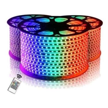 Imagem de Circuitos de Mangueira LedColorida Full RGB 5050 Perfil Chato Comprime