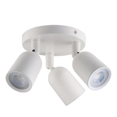 Imagem de Luminária spot led direct mr16 base circular 3x4w - branco - TASCHIBRA
