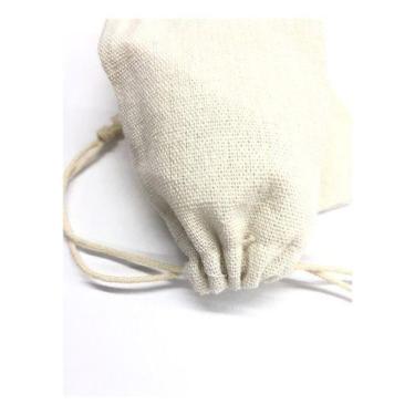 Imagem de Kit 100 Saco De Algodão Armazenar Canudo Talheres Escova - oem