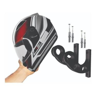 Imagem de Kit 2 Suportes De Parede Para Capacetes Laranja - 3D Art