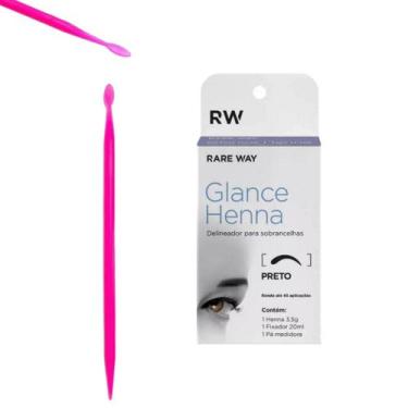 Imagem de Kit Henna Glance Sobrancelha Profissional E Palito Dosador e Aplicador