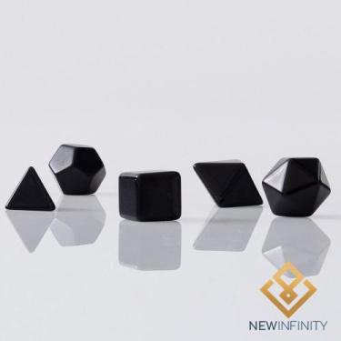 Imagem de Pedras de Obsidiana Mini sólidos Platônicos de Cristal - Infinity, Pre