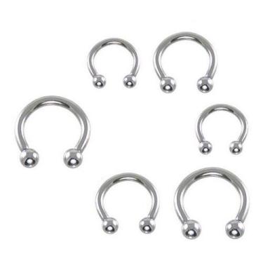 Imagem de Piercing Septo Ferradura Nariz Cartilagem Preto Prata Ouro - De Castro