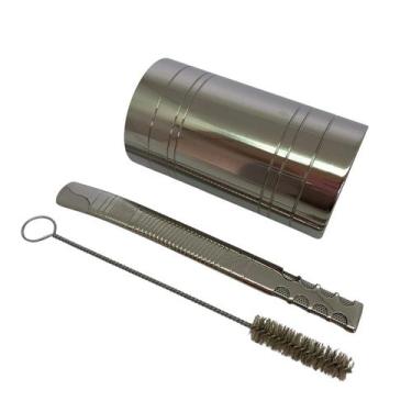 Imagem de Kit tereré cuia copo redondo recartilhado 300ml + bomba tela premium l