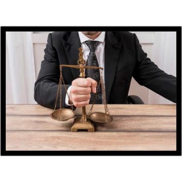 Imagem de Quadro Decorativo Direito Advogados Balança Da Justiça Sala Escritório