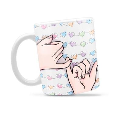 Imagem de Caneca Amigas Sempre Divertida Porcelana Xícara 325ml + Caixa Presente