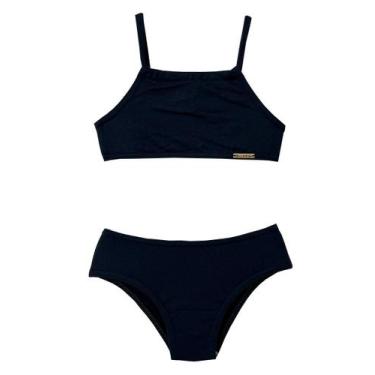 Imagem de Biquíni Frente Única Juvenil - Metida Moça, Preto, 14