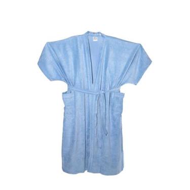Imagem de Roupão de Banho Briza Veludo Adulto 100% Algodão Manga Curta (3008) - 