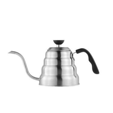 Imagem de Chaleira Aço Inox Escovado 1l Bico Fino Com Tampa Chá Café - RALEO