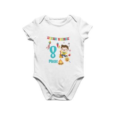 Imagem de Body Bebê Mesversario 8 meses Festa Junina em Familia Minha Primeira F