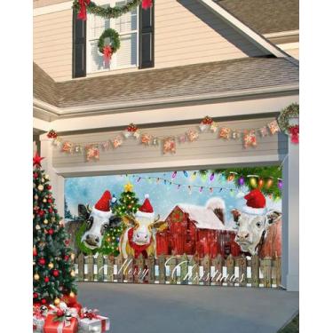 Imagem de Capa de banner de porta de garagem Cantando no Natal 183x396cm - Singi