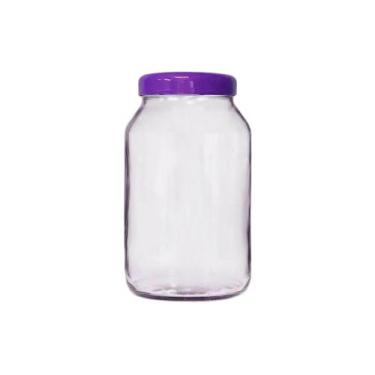 Imagem de Pote de vidro 3 litros tampa de plástico - GG ABC, Roxo