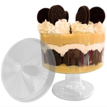 Imagem de Taça Confeiteiro Sobremesa Redonda Acrilico Tampa 1,450ml - LSC Toys