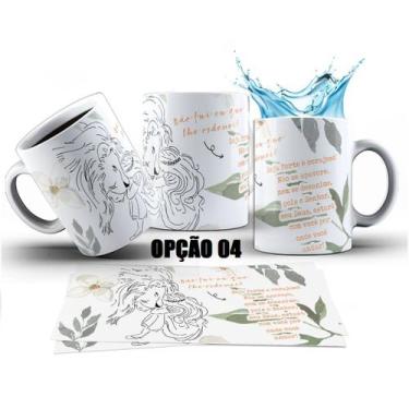 Imagem de Caneca 325ml Isadora Pompeo Seja Forte e corajoso - LARANJA E MIMOS