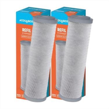 Imagem de Refil P/ Filtro de Água Carbon Block - acquabios, 2 UNDS