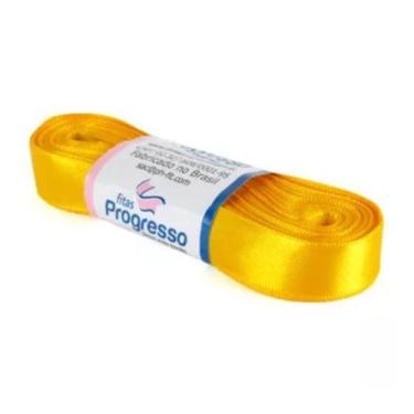 Imagem de Fita de Cetim Progresso 15mm nº3 - 10m Cor 038 Amarelo Ouro - 01 unida