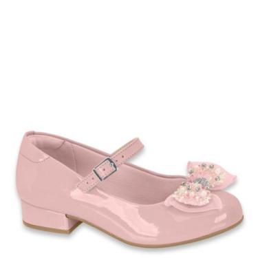 Imagem de Sapato Infantil Feminino Molekinha Laço Conforto 2528.122, Rosa verniz