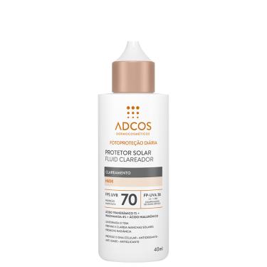 Imagem de Adcos Fotoproteção Diária Fluid Clareador FPS70 Nude - Protetor Solar com Cor 40ml