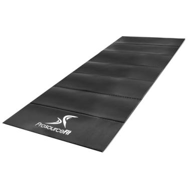 Imagem de ProsourceFit Tapetes de esteira e para equipamentos de exercícios, design dobrável (18 cm C x 7,6 cm L x 0,6 cm P), protetor de piso de PVC de alta densidade