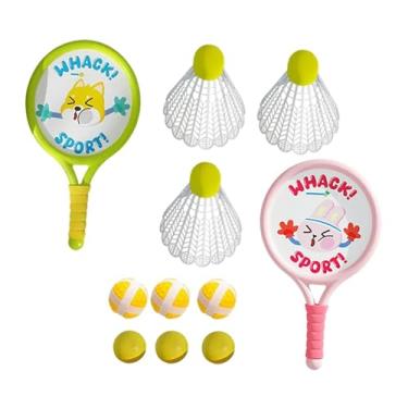 Imagem de UGPLM 2x Kids Badminton Raquetes Set Sports Toy com Petecas Sport Game Badminton Petecas para Backyard Kids Outside Lawn, Contém 9 Bolas