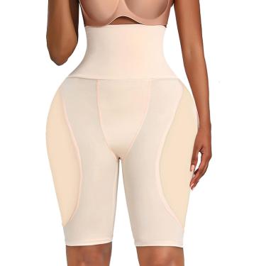 Imagem de Mulheres levantador de bunda shapewear cintura trainer corpo shaper calcinha espólio cincher hip potenciador shorts, bege, 3xl