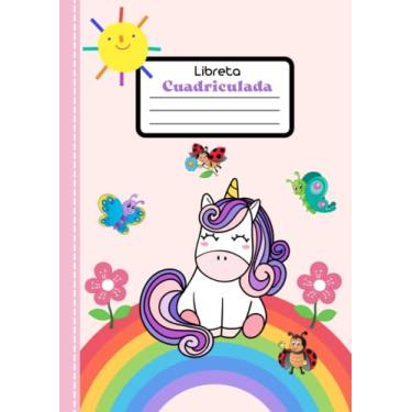 Imagem de Libreta cuadricula 5x5 A4 - Unicornio: Cuaderno cuadriculado a4 5x5, Libreta escolar cuadricula A4