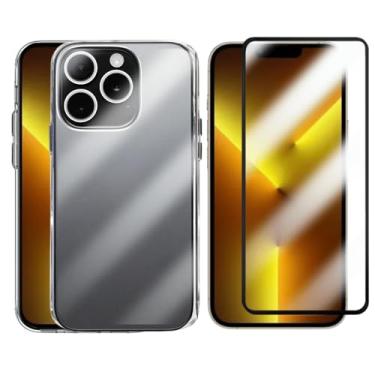 Imagem de Kit Proteção Compatível iPhone 13 Pro Max, Capinha Clear Case Space Transparente com Película de Vidro 3D