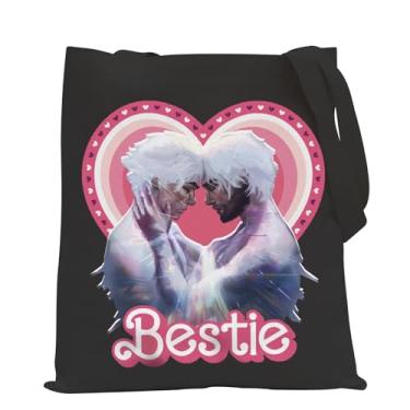 Imagem de POFULL Presente para jogadores MOBA, presente LGBTQ, presente homossexual, ação, aventura, animação, série de TV, presente para amantes, melhor amiga, sacola, Bolsa Bestie