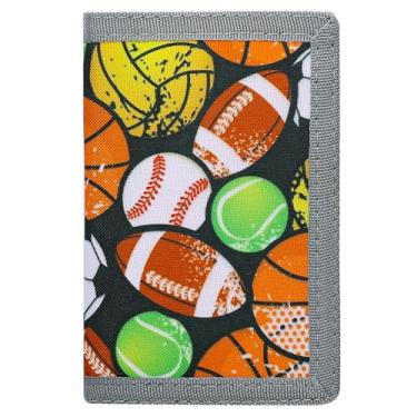 Imagem de JONYEE Kids Wallets for Boys Ages 4-18 Trifold, Toddler/Youth Wallet for Boys with Zippered Coin Pocket and Card Holders, Novelty Wallet for Childrens Birthday Gifts - Triangle Yellow&Black