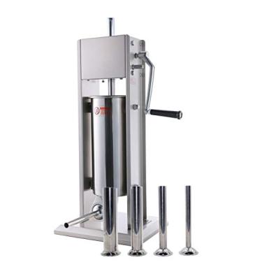 Imagem de Almofada de linguiça vertical de aço inoxidável, Sliver, velocidade dupla, fácil de limpar (11 lb/5L)