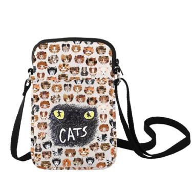 Imagem de LEVLO Bolsa tiracolo Broadway Cat Admetus & Alonzo Fan Gift Aspargos & Bill Bailey Bolsa de Ombro Mercadoria Teatro Musical, Bolsa Cat C