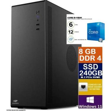 Imagem de Mini Pc slim Intel Core I5 11500 11ª geração ram 8gb ddr4 ssd 240gb NV