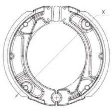 Imagem de Sapata de Freio Traxx Moby 50 2012 a 2016 DIA-FRAG DFH-00123