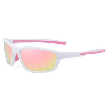 Imagem de BrillayView Óculos de sol esportivos polarizados Wrap Around (bom custo-benefício!) Óculos de sol leves e resistentes à proteção UV400 para homens, mulheres, esqui, construção, ciclismo, condução