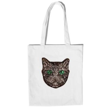 Imagem de Farm4Far Bolsa feminina de lona de borboleta jeans com alça de ombro, 25ss4009w