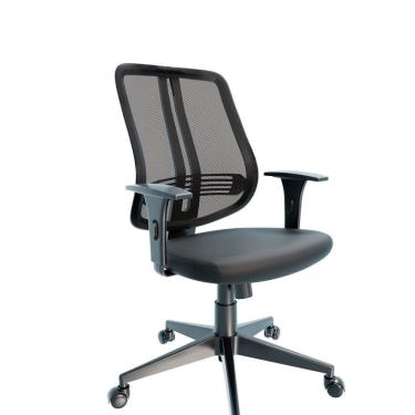 Imagem de Cadeira Giratória em Tela com Braço Novara - Nov01 Preto