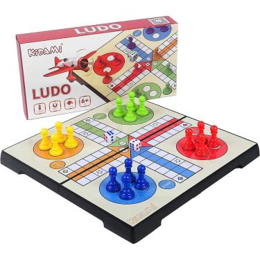 Imagem de Jogo de tabuleiro KIDAMI Ludo Magnetic Folding para todas as idades