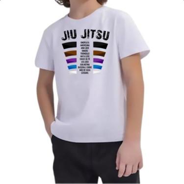 Imagem de Camiseta Infantil Jiu Jitsu faixas e golpes - Alearts, 2