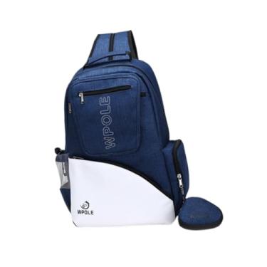 Imagem de Colaxi Mesa de tênis de tênis de tênis de tênis de tênis crossbody pingpong paddle carrega manga para homens e mulheres para treinar viagens esportivas, Marinha