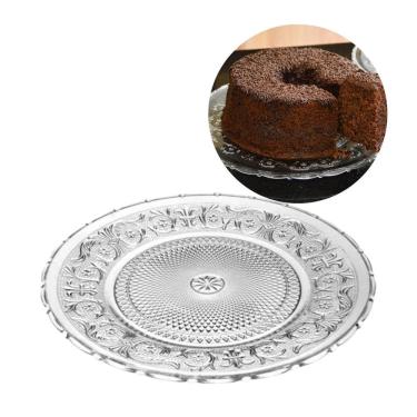 Imagem de Prato Para Bolo Vidro Tripoli Decor 30cm - Lehaví