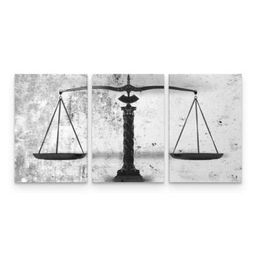 Imagem de Quadro Escritório Advocacia Balança Justiça Branco - Loja Wall Frame