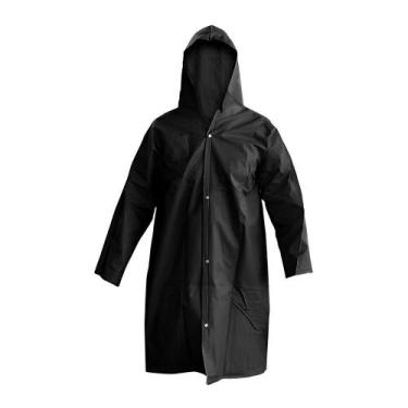 Imagem de Capa de Chuva em PVC Com Forro e Capuz - MAICOL, G, Preto