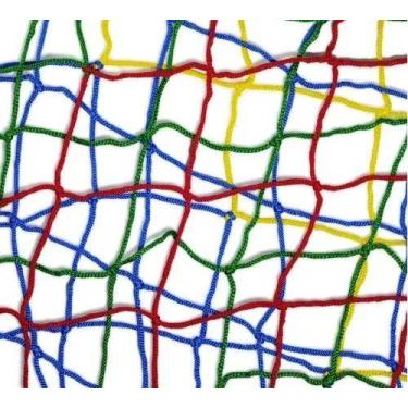 Imagem de Rede para cama elástica1,40m - colorida -super segura e resistente - v