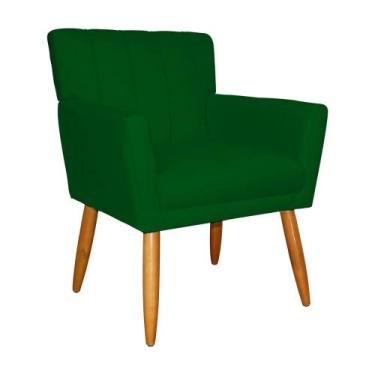 Imagem de Poltrona Recepção Cecília Suede Verde - Belliv Decor