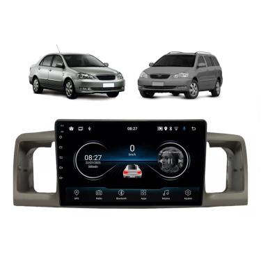 Imagem de Kit Multimídia Corolla 2003 / 2008 Android 9 Pol 2/32Gb Carplay Gps WiFi Rádio Bt - Vis...