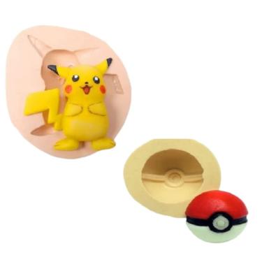 Imagem de Molde De Silicone Pokemon, Pikachu, Pokebola, Resina, Confeitaria, Biscuit Molds Planet
